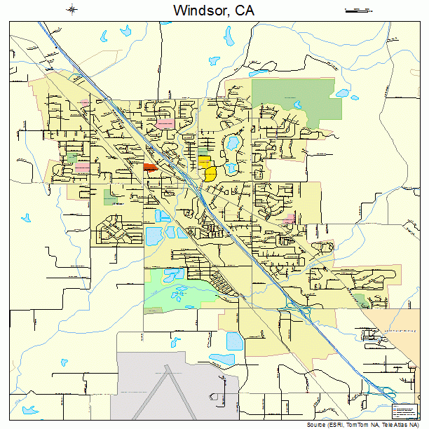 Windsor, CA street map