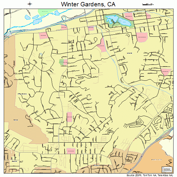 Winter Gardens, CA street map