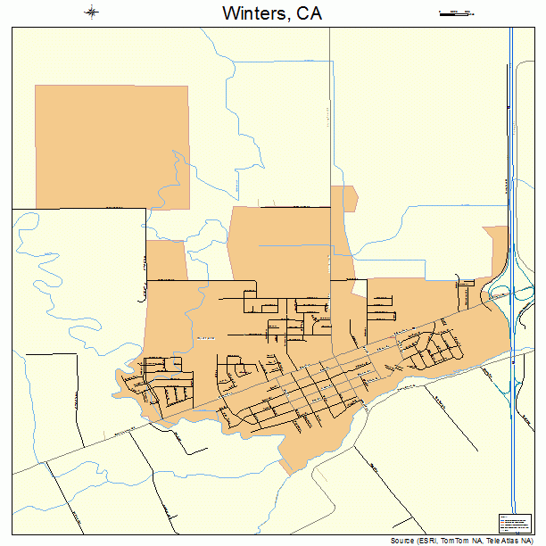 Winters, CA street map