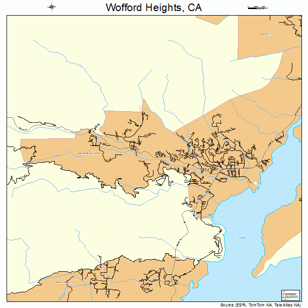 Wofford Heights, CA street map