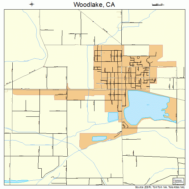 Woodlake, CA street map