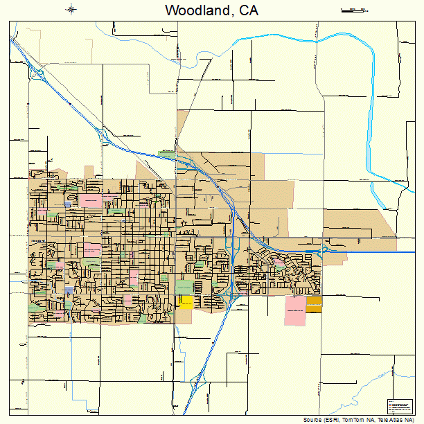 Woodland, CA street map