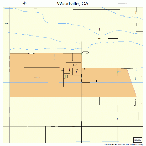 Woodville, CA street map