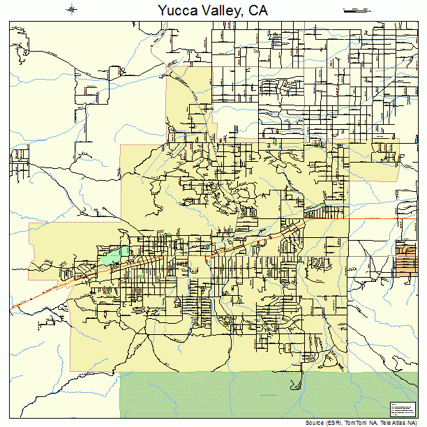 Yucca Valley, CA street map