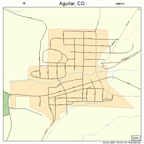 Aguilar, CO street map