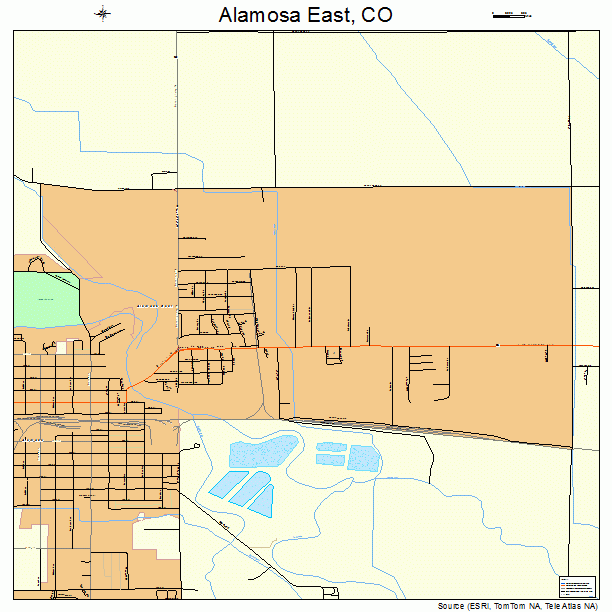 Alamosa East, CO street map