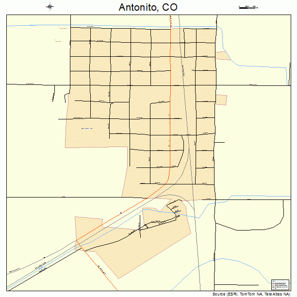 Antonito, CO street map