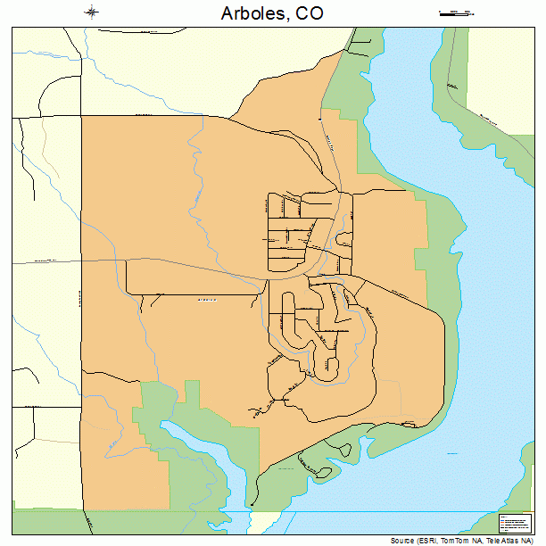 Arboles, CO street map