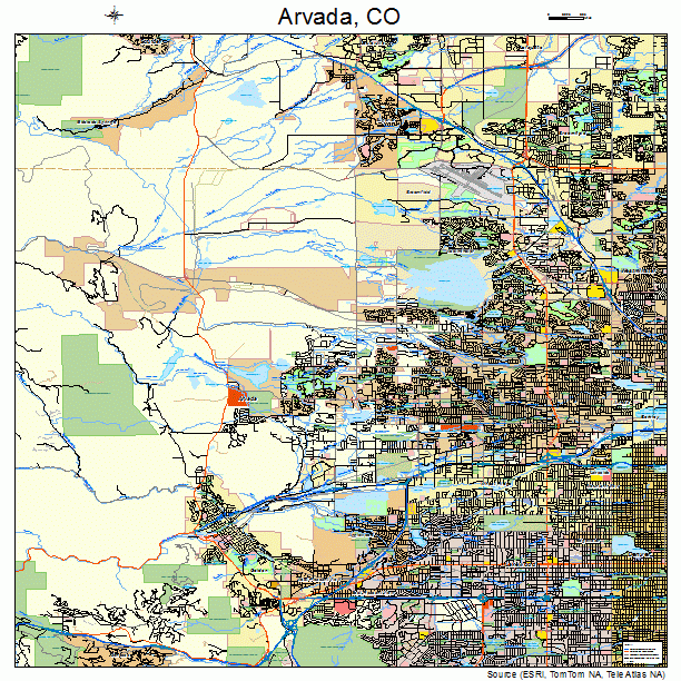 Arvada, CO street map