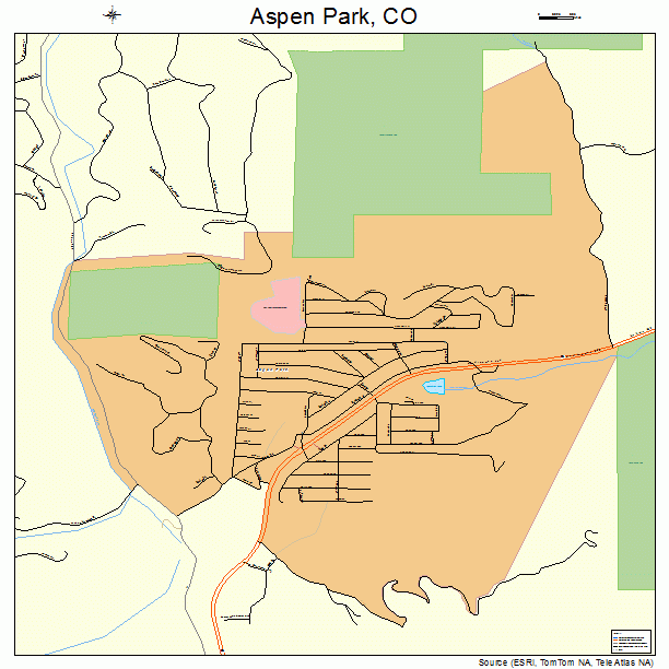 Aspen Park, CO street map