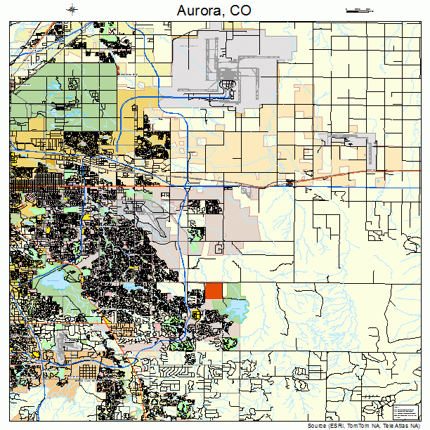 Aurora, CO street map