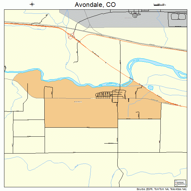 Avondale, CO street map