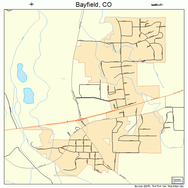 Bayfield Colorado Street Map 0805265