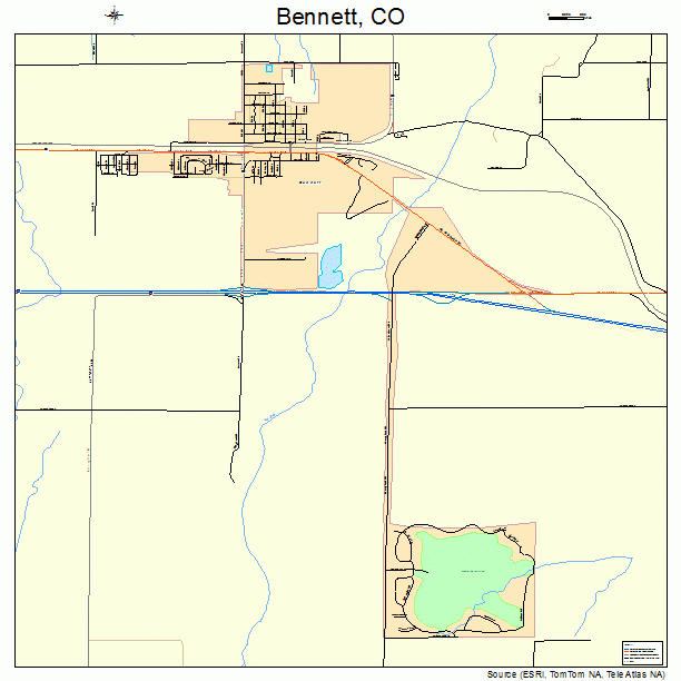 Bennett, CO street map