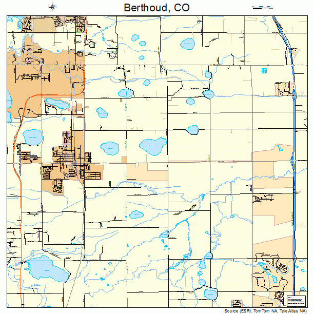 Berthoud, CO street map