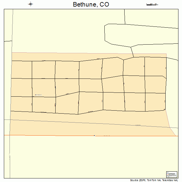 Bethune, CO street map