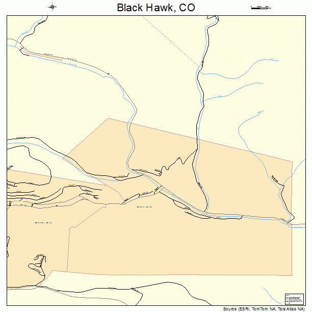 Black Hawk, CO street map
