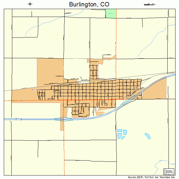 Burlington, CO street map