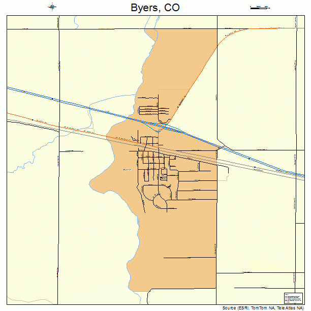 Byers, CO street map