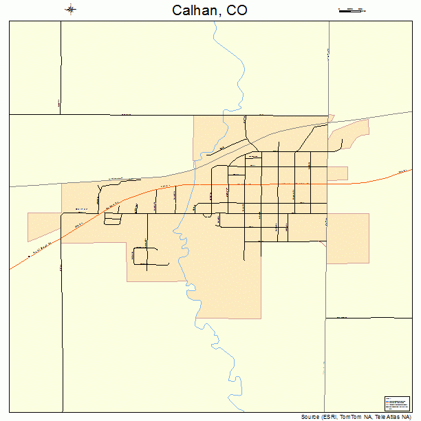 Calhan, CO street map