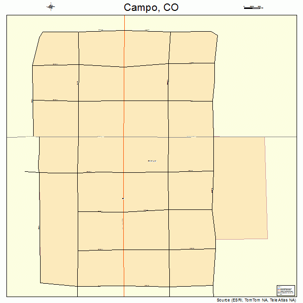 Campo, CO street map