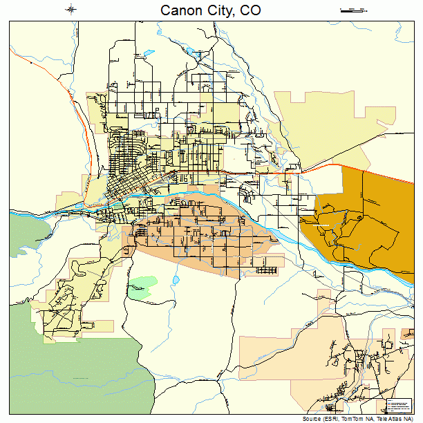 Canon City, CO street map