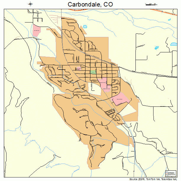 Carbondale, CO street map