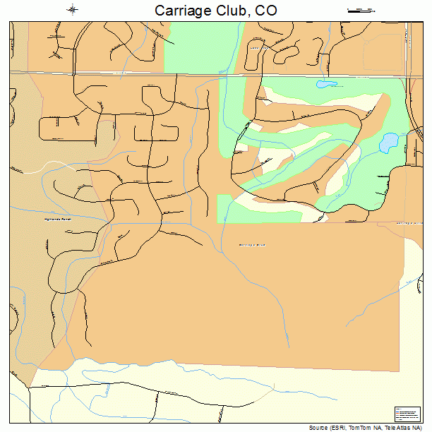 Carriage Club, CO street map