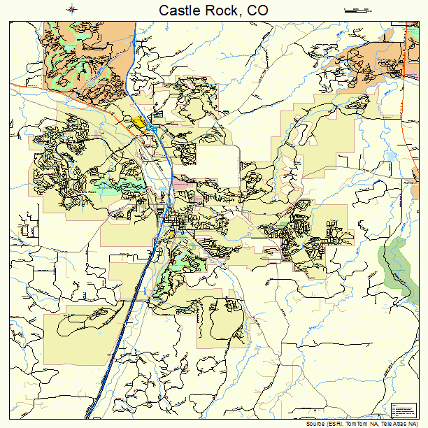 Castle Rock, CO street map