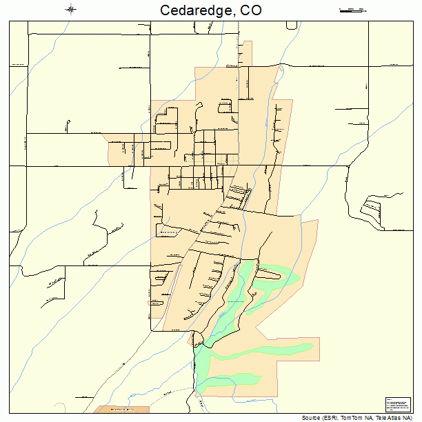Cedaredge, CO street map