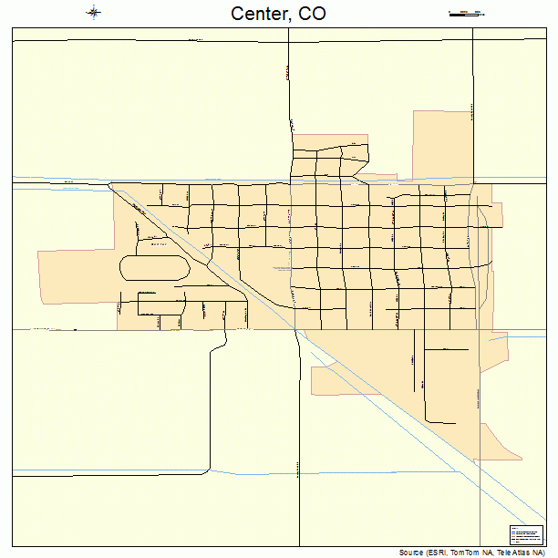 Center, CO street map