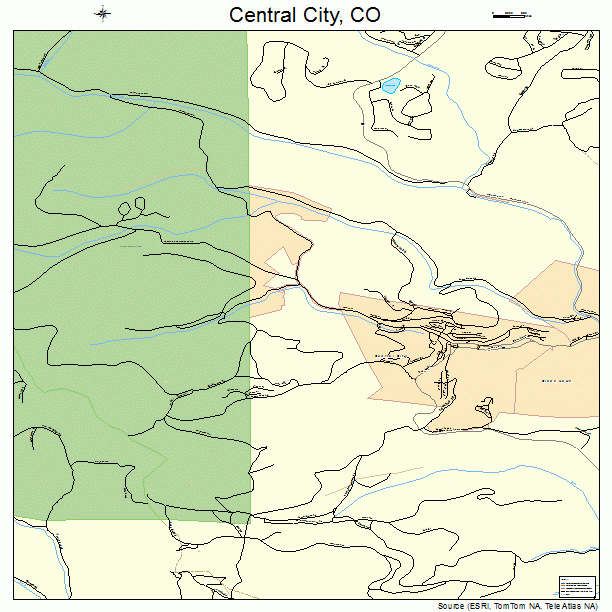 Central City, CO street map