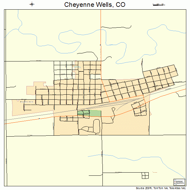 Cheyenne Wells, CO street map