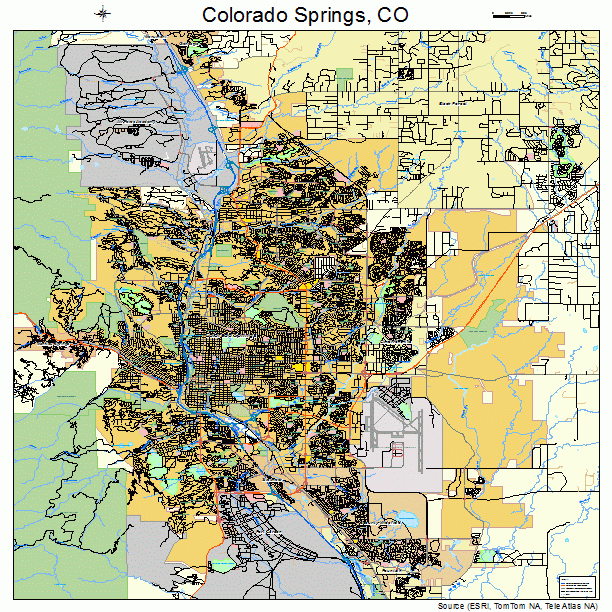 Colorado Springs, CO street map
