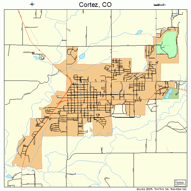 Cortez, CO street map
