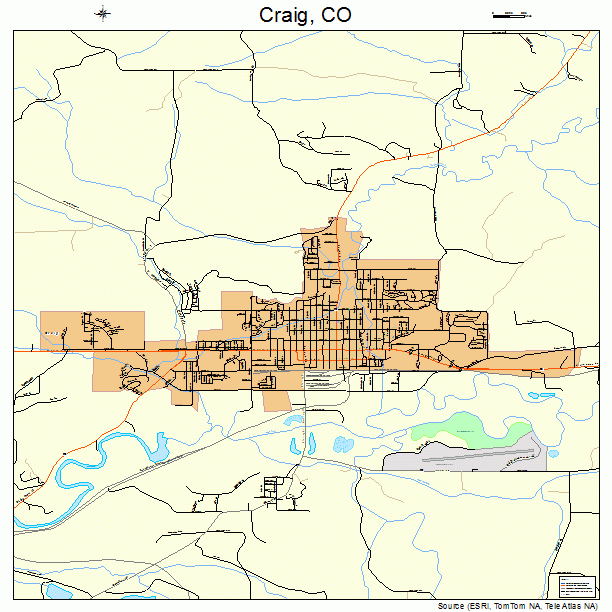 Craig, CO street map