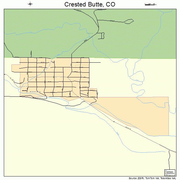 Crested Butte, CO street map
