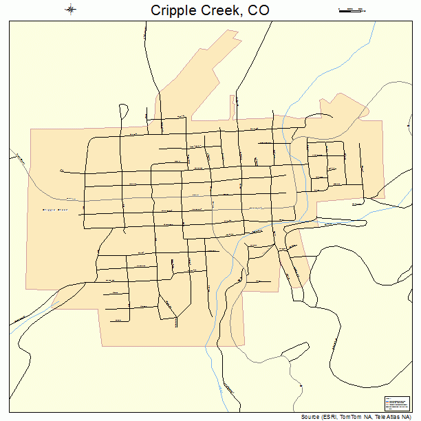 Cripple Creek, CO street map