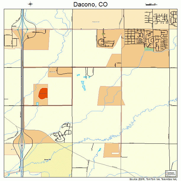 Dacono, CO street map