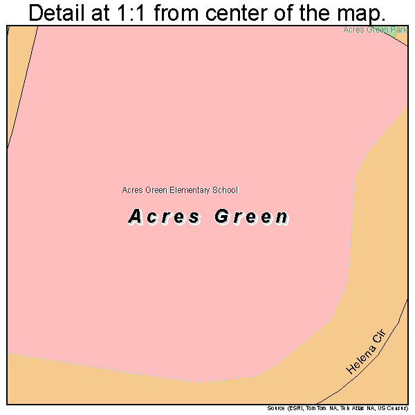 Acres Green, Colorado road map detail