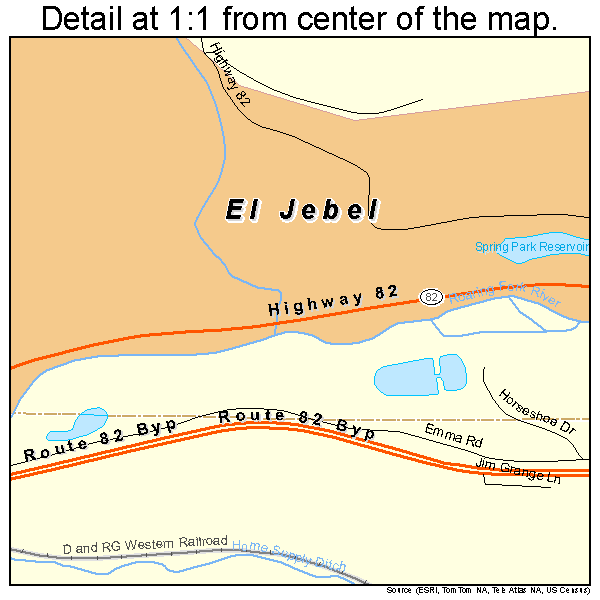 Basalt, Colorado road map detail
