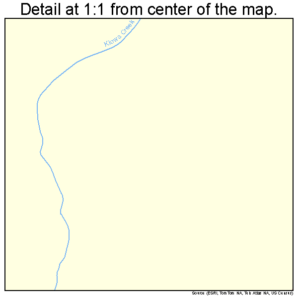 Bennett, Colorado road map detail