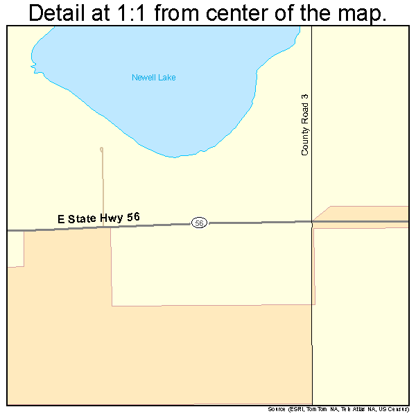 Berthoud, Colorado road map detail