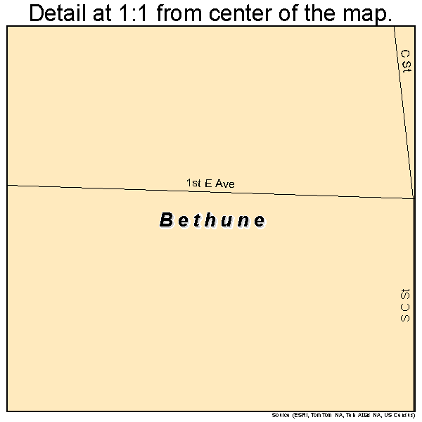 Bethune, Colorado road map detail