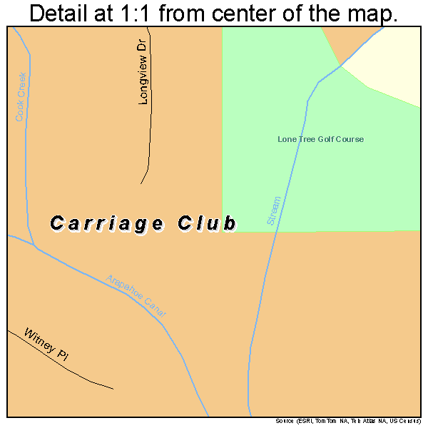 Carriage Club, Colorado road map detail