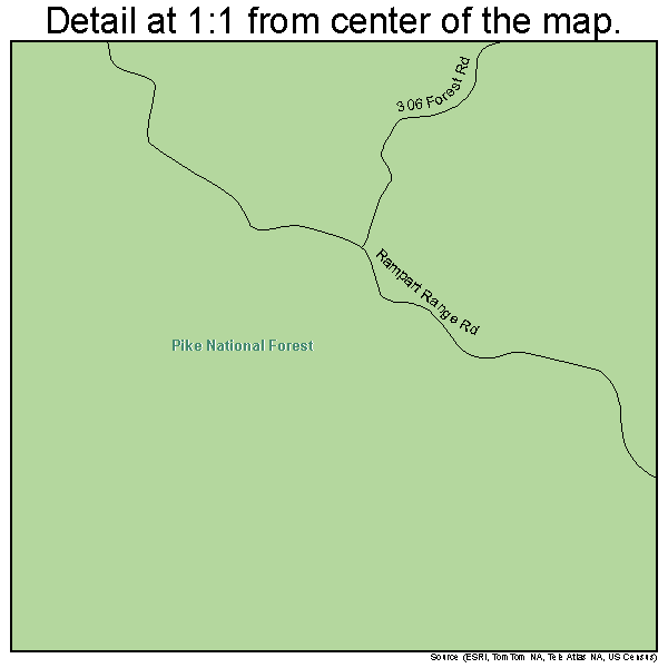 Cascade-Chipita Park, Colorado road map detail
