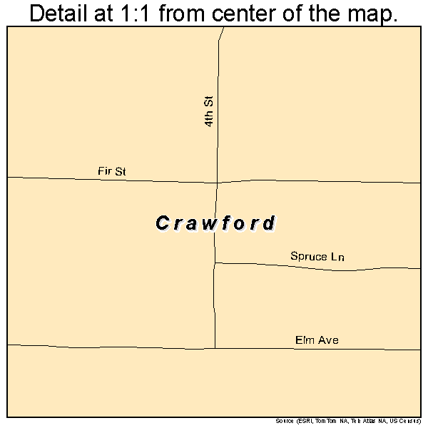 Crawford, Colorado road map detail