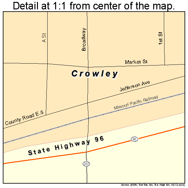 Crowley, Colorado road map detail