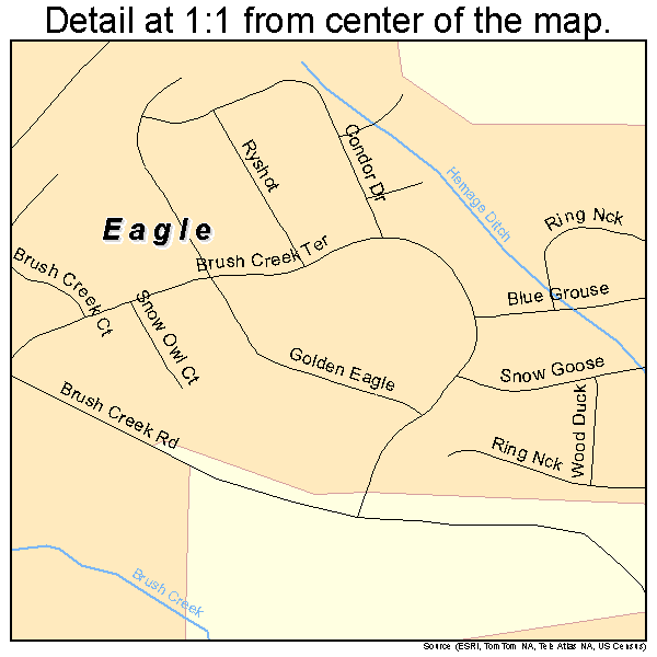 Eagle, Colorado road map detail