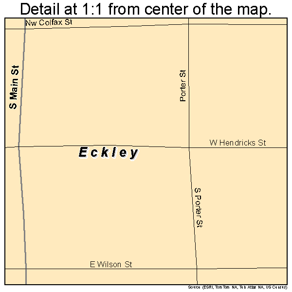 Eckley, Colorado road map detail